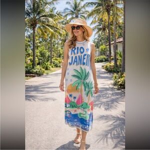 Attention Gringas! FARM Rio Tropical Print Midi Dress